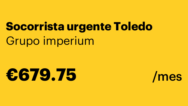 Socorrista urgente Toledo