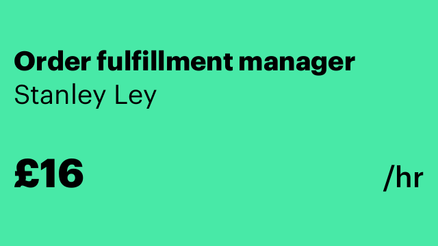 Order fulfillment manager