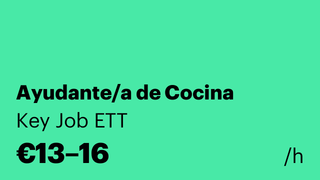 Ayudante/a de Cocina