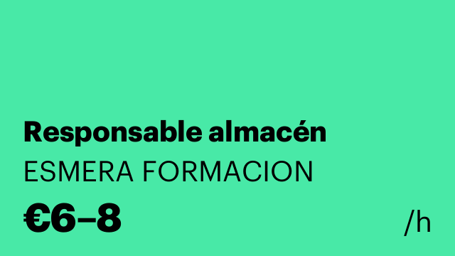 Responsable almacén