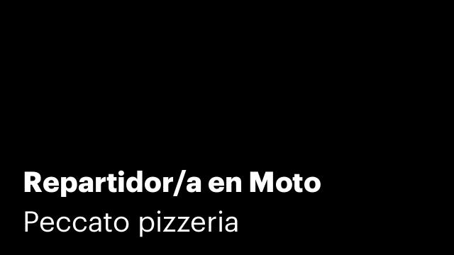 Repartidor/a en Moto