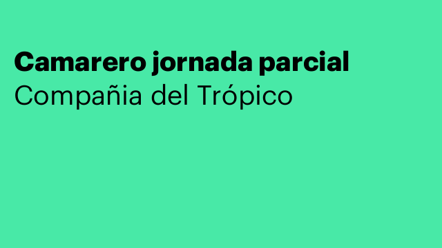 Camarero jornada parcial