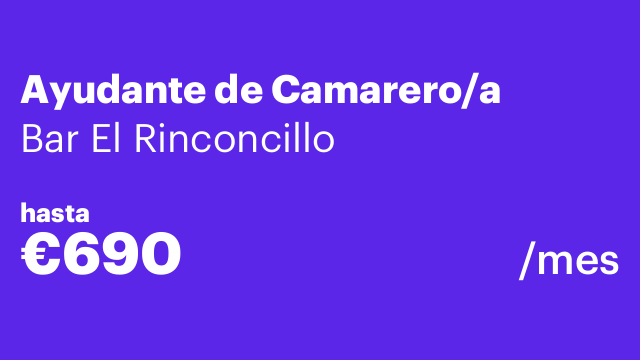 Ayudante de Camarero/a
