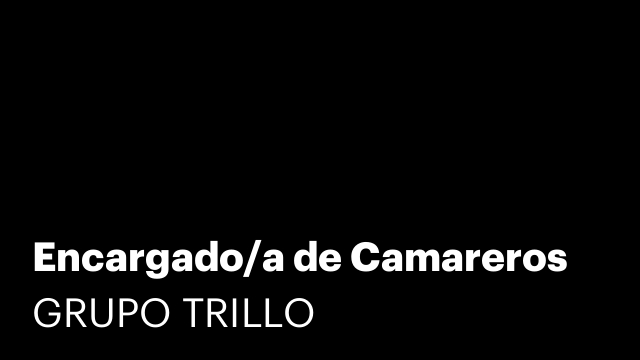 Encargado/a de Camareros