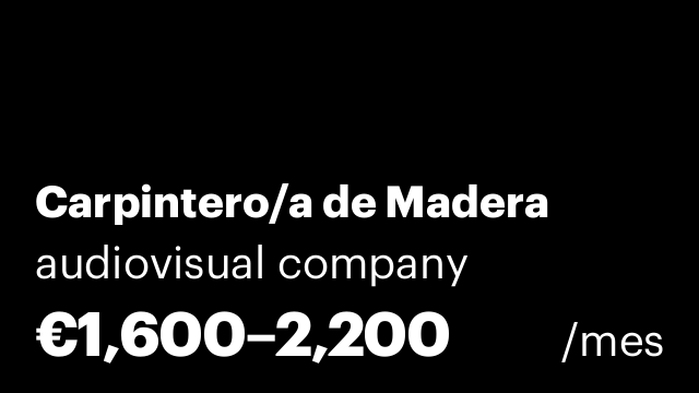 Carpintero/a de Madera