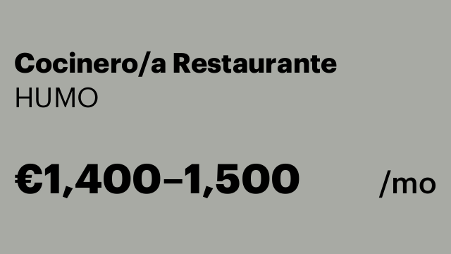 Cocinero/a Restaurante