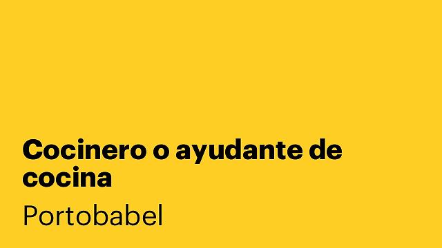 Cocinero o ayudante de cocina