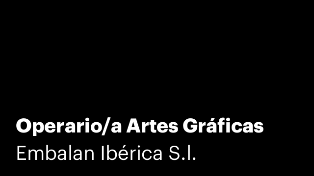 Operario/a Artes Gráficas