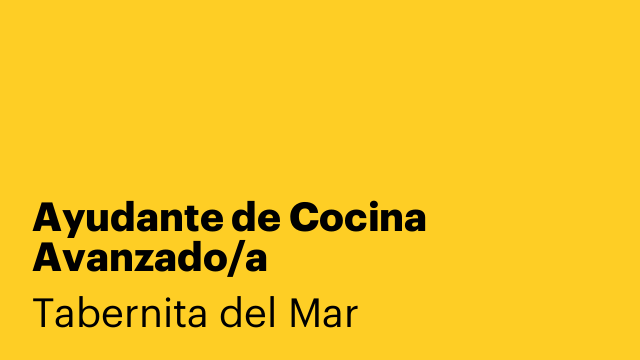 Ayudante de Cocina Avanzado/a
