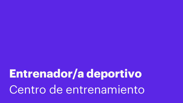 Entrenador/a deportivo