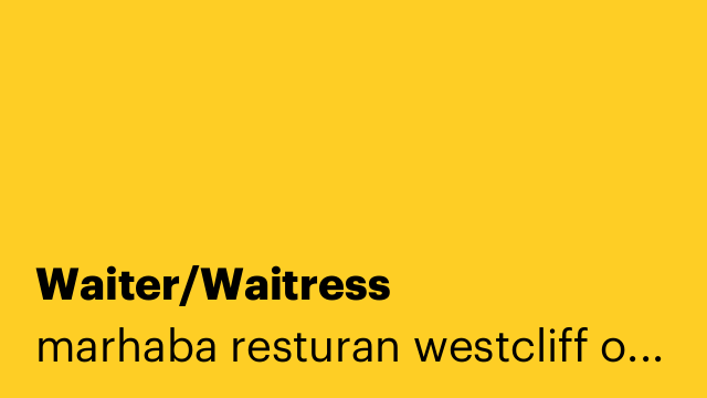 Waiter/Waitress