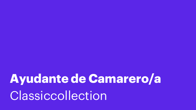 Ayudante de Camarero/a