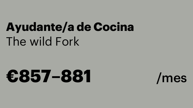 Ayudante/a de Cocina