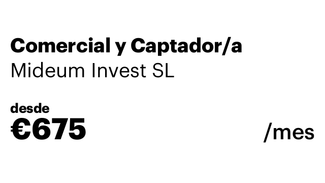 Comercial y Captador/a