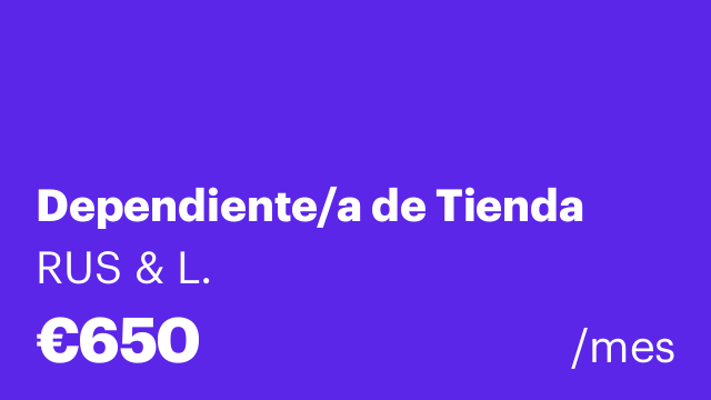 Dependiente/a de Tienda