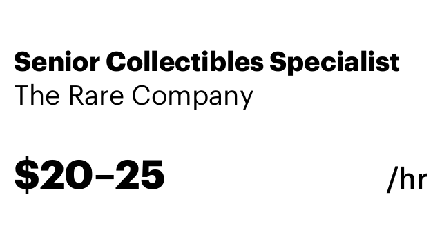 Senior Collectibles Specialist