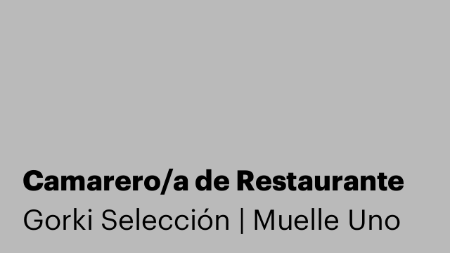 Camarero/a de Restaurante