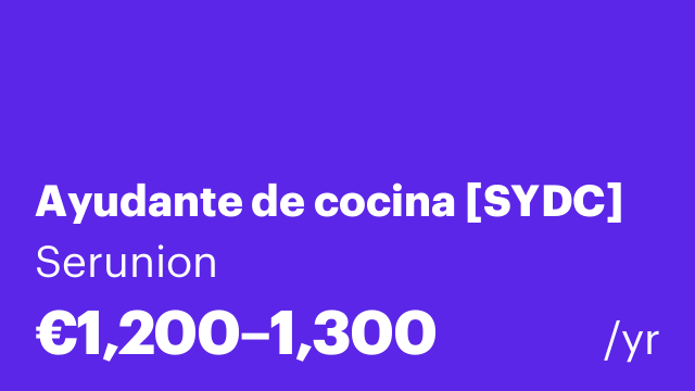 Ayudante de cocina [SYDC]