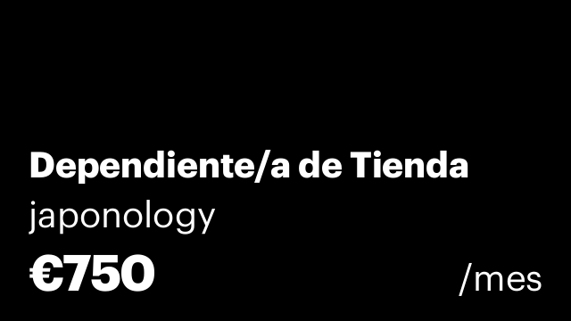 Dependiente/a de Tienda