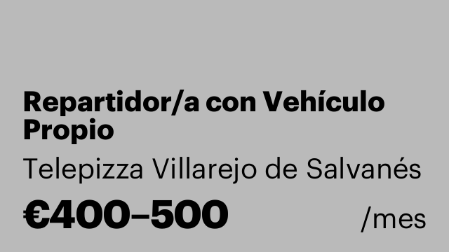 Repartidor/a con Vehículo Propio