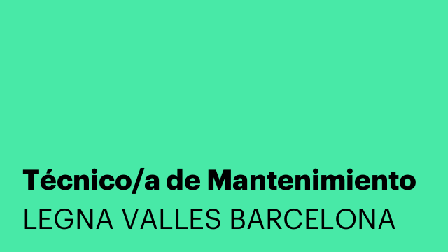 Técnico/a de Mantenimiento