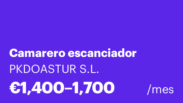 Camarero escanciador