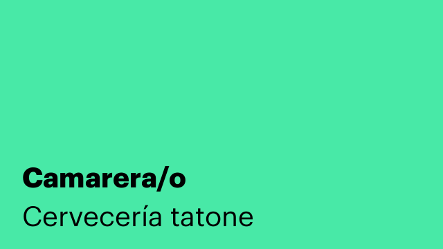Camarera/o