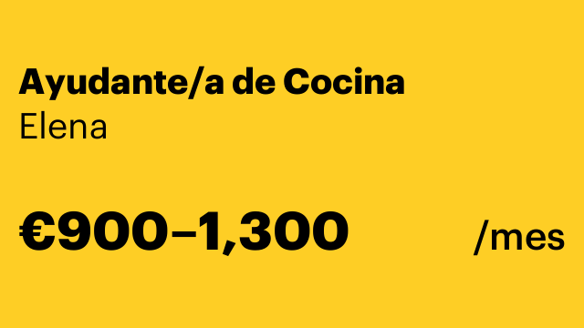 Ayudante/a de Cocina