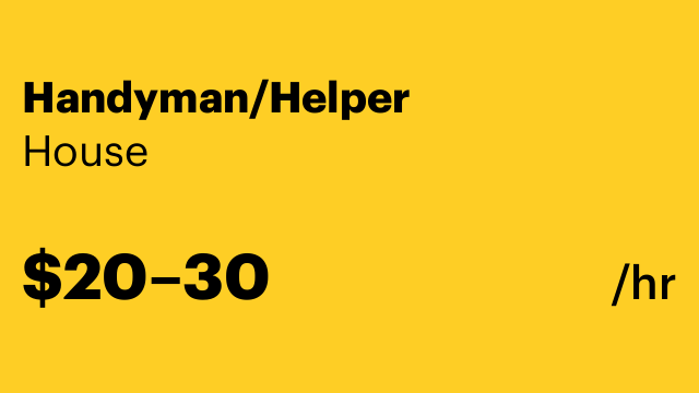 Handyman/Helper