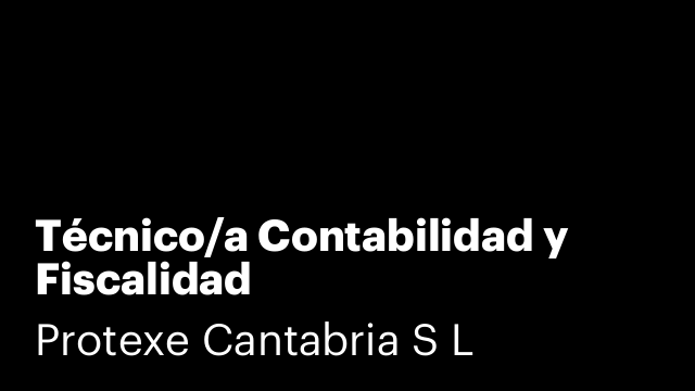 Técnico/a Contabilidad y Fiscalidad