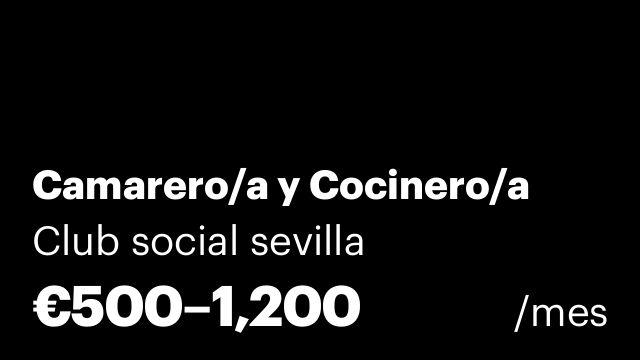 Camarero/a y Cocinero/a
