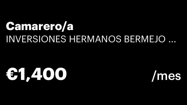 Camarero/a