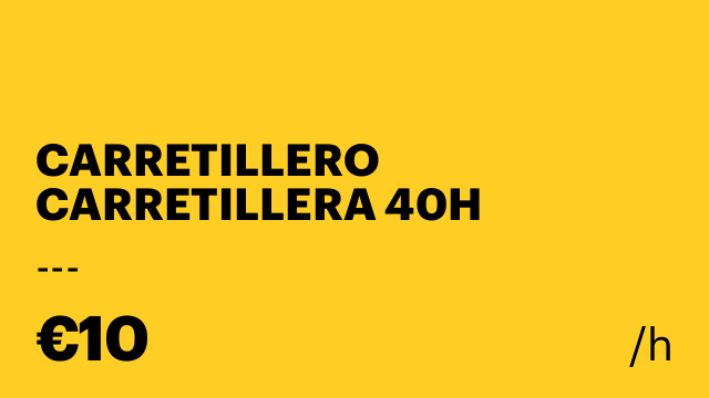 CARRETILLERO CARRETILLERA 40H ROTATIVOS MAÑANA Y TARDE