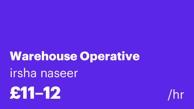 Warehouse Operative