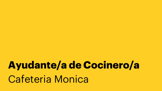 Ayudante/a de Cocinero/a