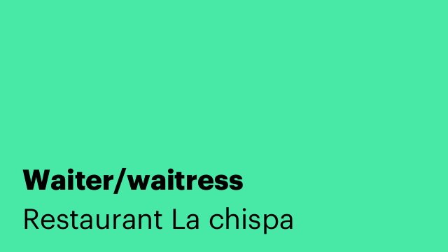 Waiter/waitress