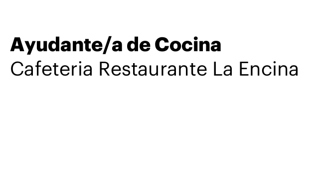 Ayudante/a de Cocina