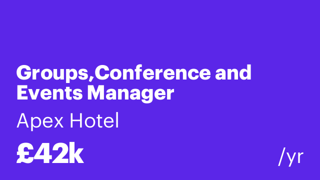 Groups,Conference and Events Manager