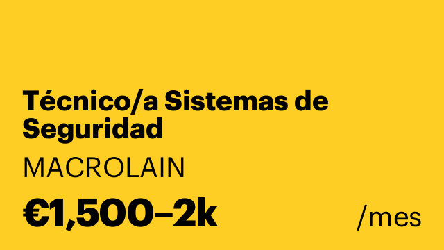 Técnico/a Sistemas de Seguridad
