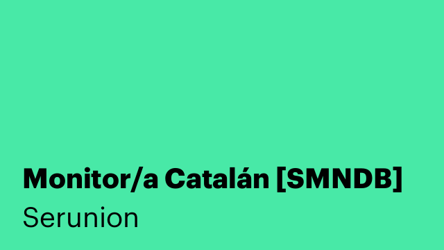 Monitor/a Catalán [SMNDB]