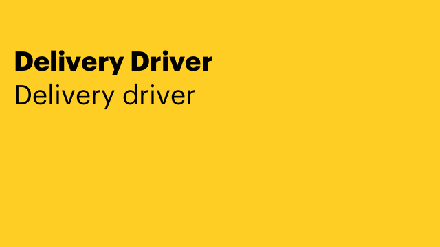 Delivery Driver