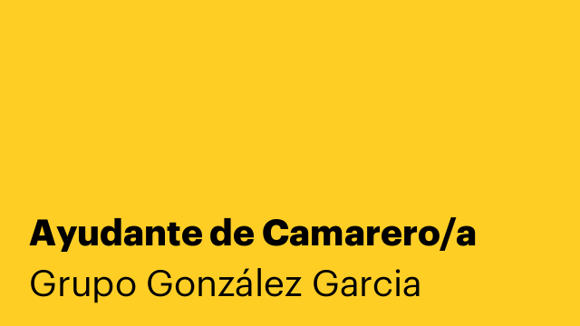 Ayudante de Camarero/a