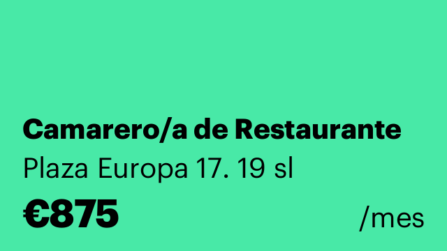 Camarero/a de Restaurante