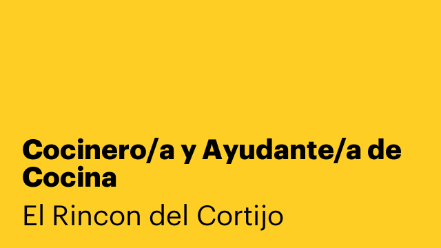 Cocinero/a y Ayudante/a de Cocina