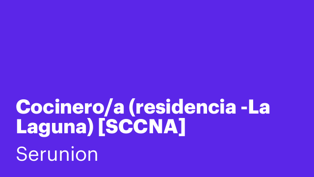 Cocinero/a (residencia -La Laguna) [SCCNA]