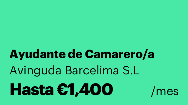 Ayudante de Camarero/a