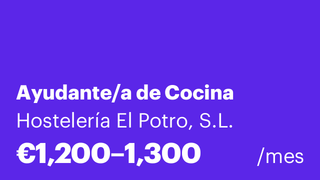 Ayudante/a de Cocina