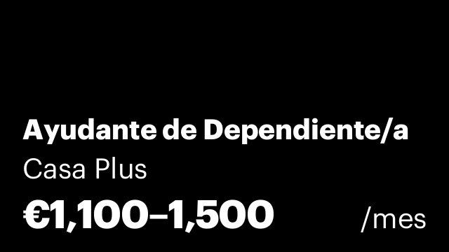 Ayudante de Dependiente/a