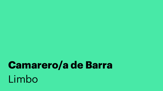 Camarero/a de Barra