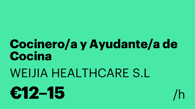 Cocinero/a y Ayudante/a de Cocina